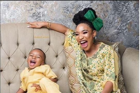 Tonto Dikeh and her son, King