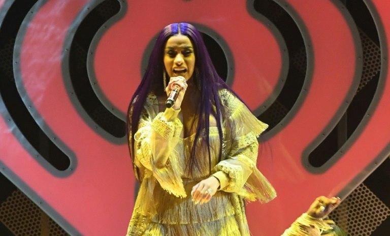 US rapper Cardi B -- seen here performing onstage at the iHeartRadio Jingle Ball at the Forum Los Angeles in November 2018 -- is expected to be one of the top contenders for the next Grammy Awards