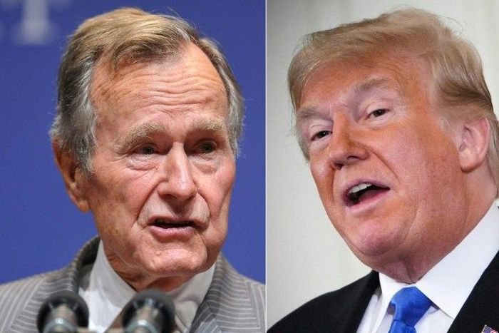 Donald Trump paid a gracious tribute to the late George H.W. Bush, but the contrast between the 41st and 45th US presidents is stark