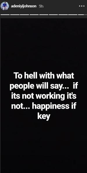 Adeniyi Johnson's views on marriage