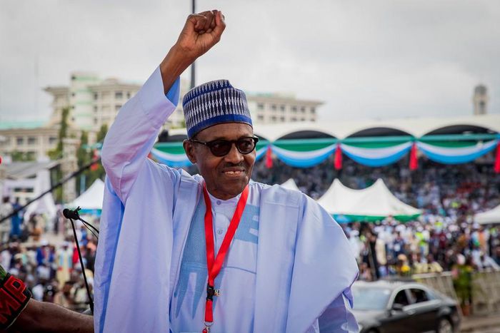 President Buhari arrives Eagle Square for the elective convention of the APC on Saturday, June 23, 2018