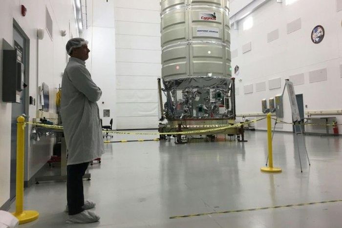 La capsule Cygnus, au centre de la Nasa à Wallops Island, en Virginie, le 24 octobre 2018