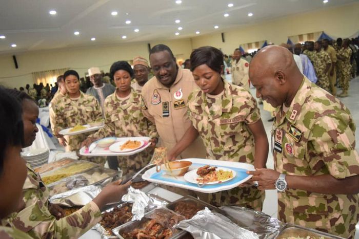 Airforce chief celebrates Christmas with troops fighting Boko Haram in Maiduguri