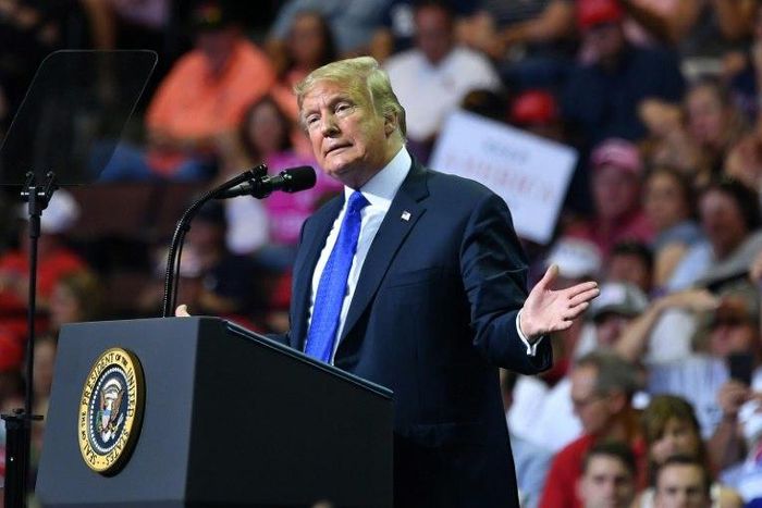 In an election speech in Mississippi Tuesday, President Donald Trump mocked Christine Blasey Ford, the woman who has accused Supreme Court nominee Brett Kavanaugh of attempting to rape her in 1982