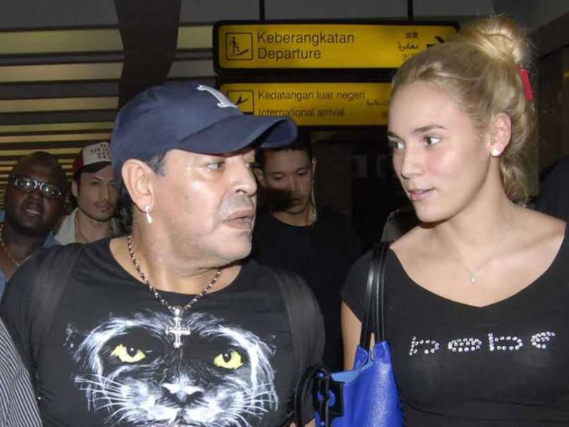 File pic of Diego Maradona and Rocio Oliva.