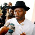 Ex-President Goodluck Jonathan addresses the press after a PDP meeting