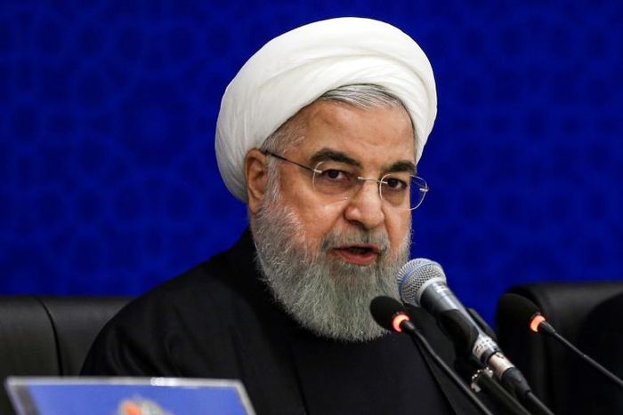 Iranian President Hassan Rouhani speaks in the capital Tehrnan on December 8, 2018