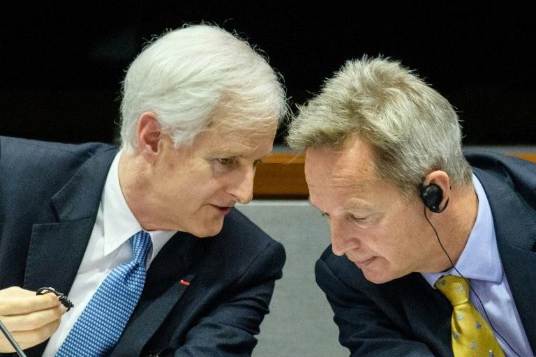 Cathay Pacific chairman John Slosar (L), appearing at Hong Kong’s Legislative Council with CEO Rupert Hogg, described the crisis as 'one of the most serious' in the airline's history