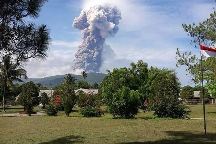 Mount Soputan volcano spewed ash 4,000 metres into the air