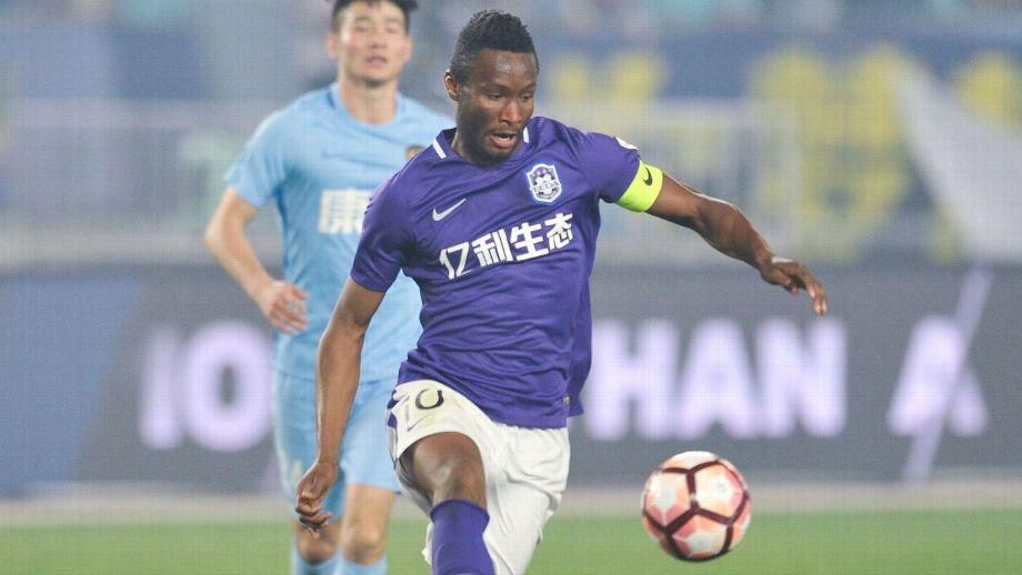 Mikel Obi spent two years at Tianjin Teda