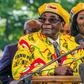 Robert Mugabe and his wife Grace, pictured at a rally on November 8 2017 -- one of their last appearances before his fall from power