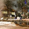 Firefighters work at the scene after an explosion at a restaurant in Sapporo, in the northern Hokkaido prefecture on December 16, 2018