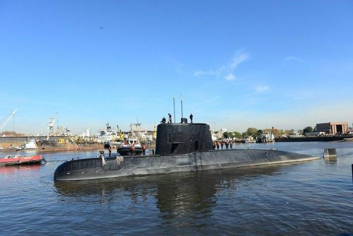Argentine navy submarine ARA San Juan docked in Buenos Aires in 2014