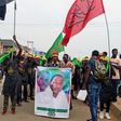 Shiites demanding El-zakzaky's release during a protest in Abuja