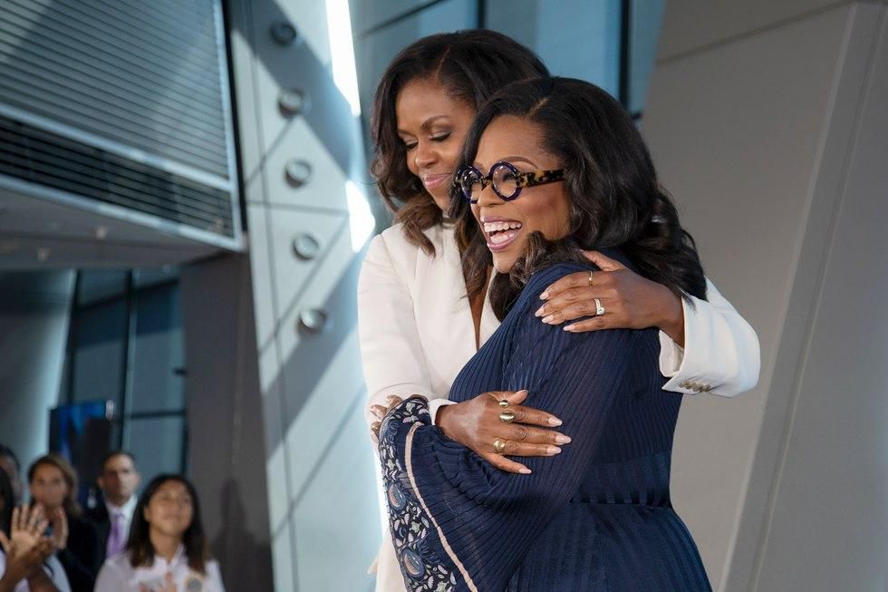 Michelle Obama gets candid with Oprah about her new memoir, "Becoming"