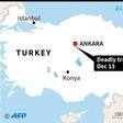Map locating Ankara, site of a deadly train crash