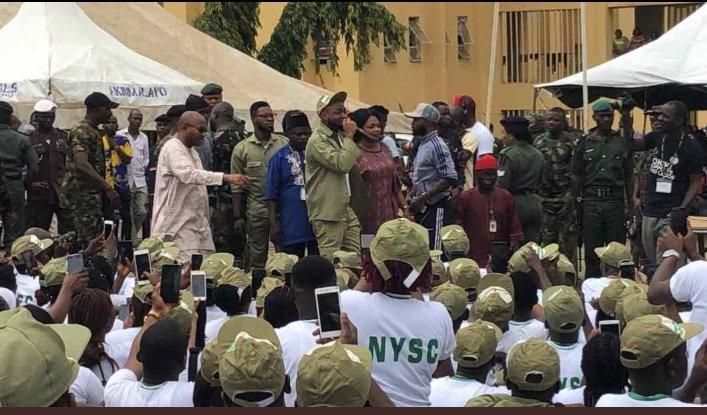 Davido at NYSC Camp
