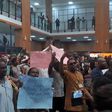 National Assembly workers protest