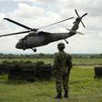 A Black Hawk army helicopter, like the one seen in this file photo, was returning to its base when it crashed in Colombia's west, the military said