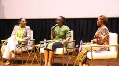 L-R: Bunmi George, Founder Shredder Gang; Dr. Olubunmi Aboderin Talabi, Non- Executive Director Punch Newspapers; Ifeoma Williams, Global image Consultant, all panelists at the SheGlows  summit.