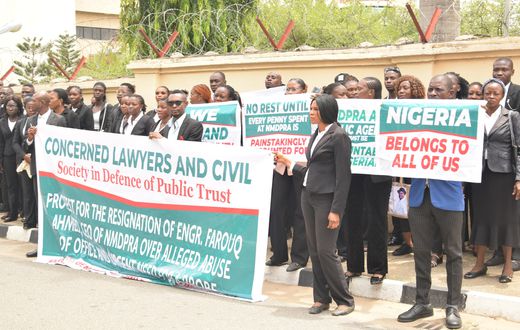 Hundreds of lawyers and civil society activists stormed the Attorney General’s Office on Monday, June 2.