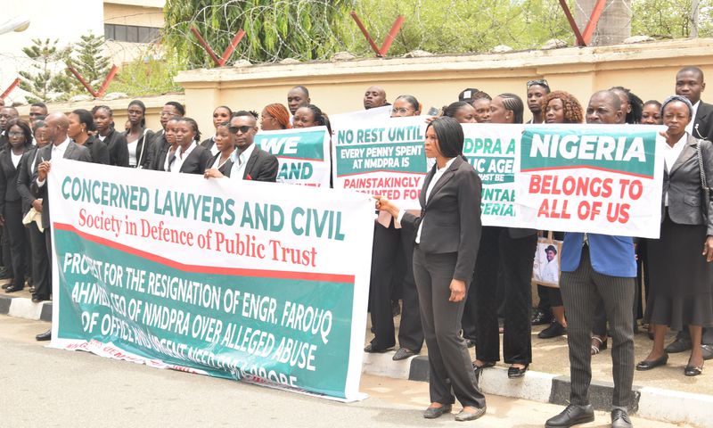 Hundreds of lawyers and civil society activists stormed the Attorney General’s Office on Monday, June 2.