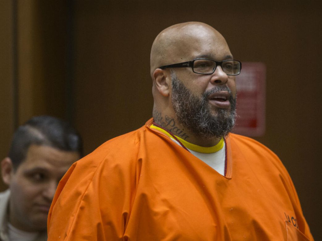 Rap mogul Suge Knight in the court room