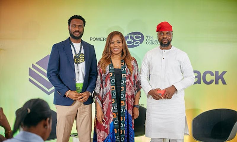 L-R; Imogie Immanuel, Founder, The Community Collective (TCCo.); Titi Ogufere, Founder, Essential Interiors Consultancy; Adebola Williams, Co-Founder of RED for Africa.