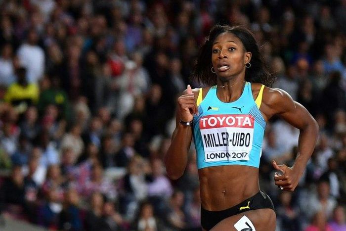 Bahamas's Shaunae Miller-Uibo wins heat 2 in the semi-final of the women's 200m athletics event at the 2017 IAAF World Championships at the London Stadium in London on August 10, 2017