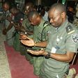 The gallant officers thanking God for keeping them alive