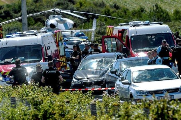 The car used in Thursday's attack on soldiers just outside Paris was tracked down within hours on the A16 motorway, in northern France