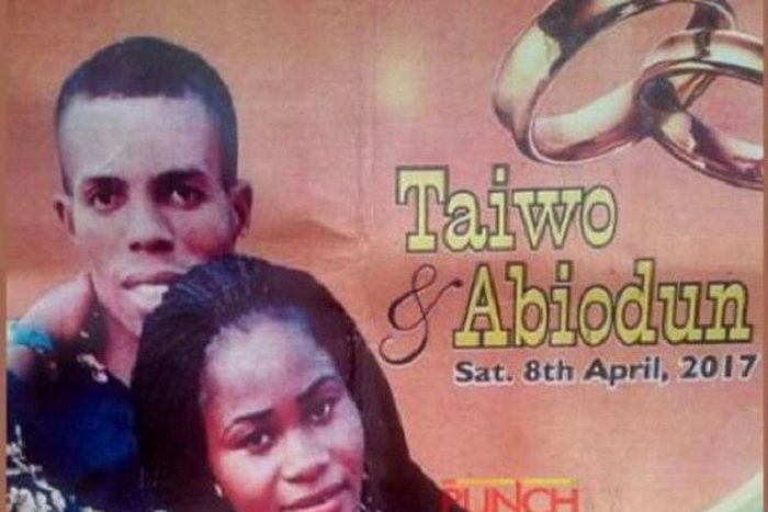 Taiwo Isaac has been left devastated after Abiodun absconded on their wedding day 