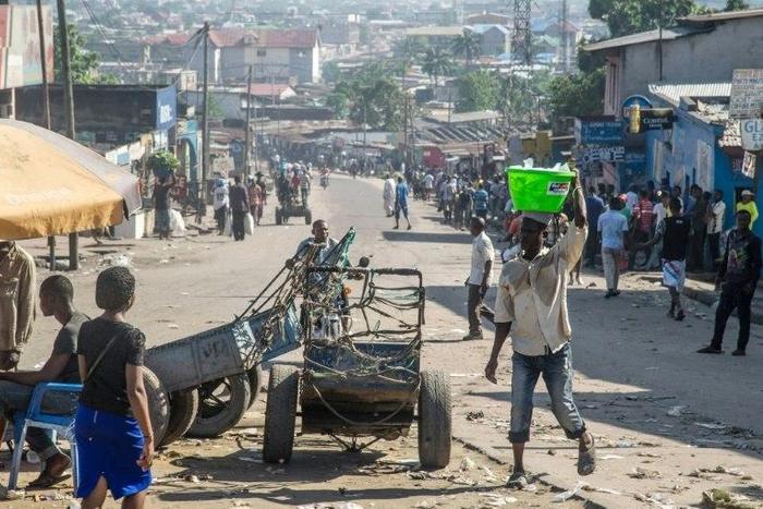 The call by Democratic Republic of Congo's main opposition party for nationwide protests Monday appeared to have been ignored in Kinshasa