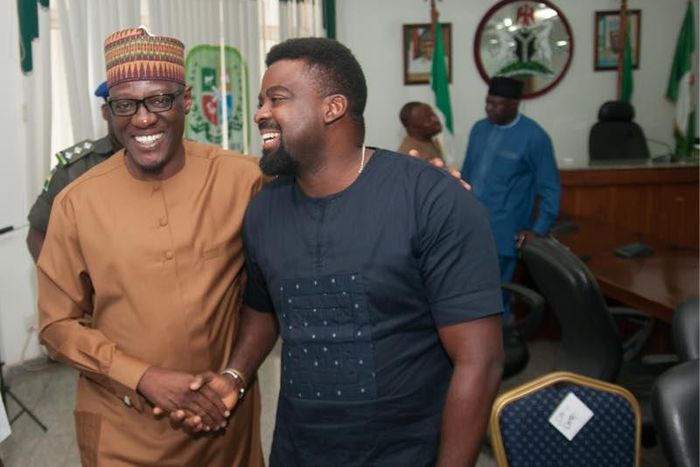 Gov Ahmed and movie producer Kunle Afolayan