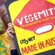 Australian fans cheer with a 'Vegemite' placard prior to a FIFA women's football World Cup match in Germany, in 2011