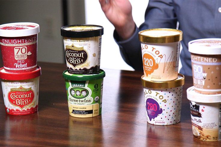 Varieties of healthy ice cream.