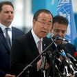 U.N. Secretary-General Ban Ki-moon speaks during a news conference at a United Nations-run school in Gaza City June 28, 2016.
