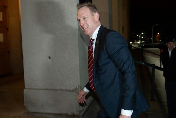 Acting US Secretary of Defense Patrick Shanahan arrives for his first day in his new job at the Pentagon