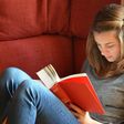 A girl reading a book