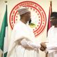 Senate President, Bukola Saraki and INEC chairman, Mahmood Yakubu
