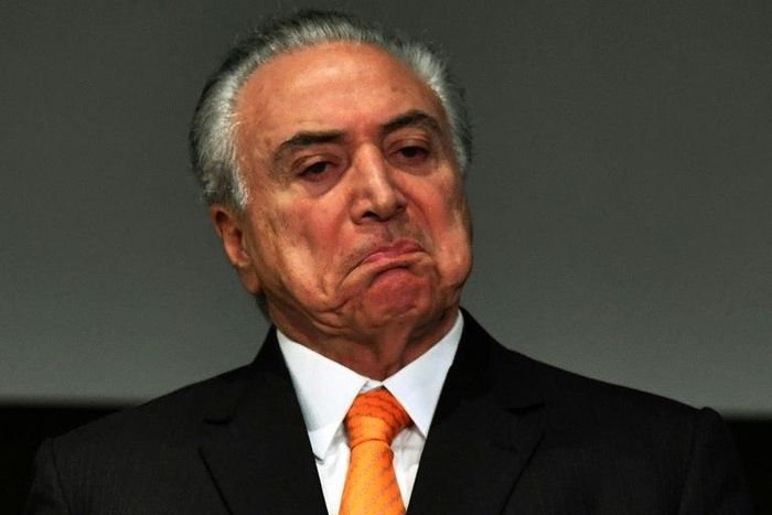 Brazilian President Michel Temer, seen here at an investment forum in Sao Paulo, is banking on austerity measures to end the country's deep two-year-old recession