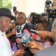 Jonathan faces a battery of reporters as PDP seeks for its soul