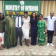 Yvvone Jegede, Abounce surrounded by friends and family including Jazzman Olofin and Bimbo Akintola at their court wedding