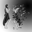 Broken pieces of a lady