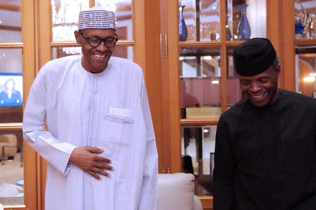 President Buhari and his Vice, Prof. Yemi Osinbajo before the medical trip