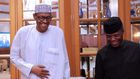 President Buhari and his Vice, Prof. Yemi Osinbajo before the medical trip