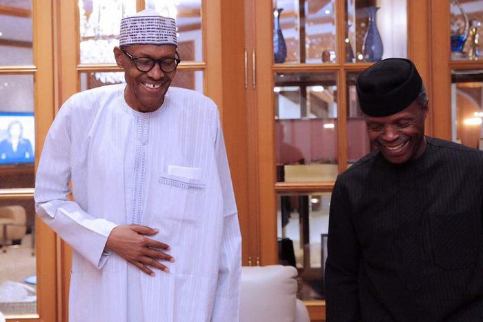President Buhari and his Vice, Prof. Yemi Osinbajo before the medical trip