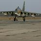 A Russian Su-25 ground attack aircraft lands at an airbase in the southern Russia's Krasnodar region, on March 16, 2016, after arriving from Syria
