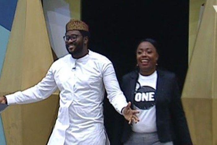 Desmond Elliot visits the Big Brother Naija house