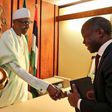 President Muhammadu Buhari with Vice President Yemi Osinbajo on Monday, August 21, 2017